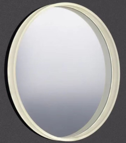 Modern Round LED Mirror with Aluminiun Frame Illuminated Acrylic Frame  Bathroom Usage Graphic Design Solution
