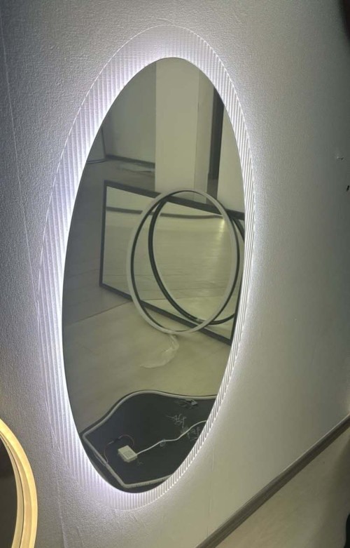 Modern Dingju Led Light Decor Bathroom Hotel Makeup Mirror Wall Hanging Antifogging Mirror