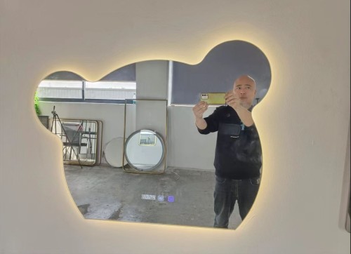 Customized bathroom smart mirror with LED light hotel bathroom wall decoration LED DINGJU bathroom mirror