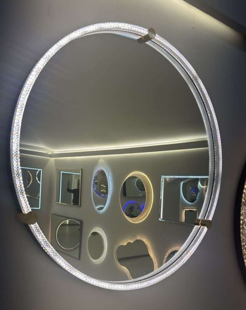 DINGJU LED Night  Light Nordic Modern Wall Hanging Lamp Luxury  Creative  Glass Home  Decor Mirror