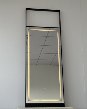 Led Mirror Factory Customized Hotell Ceiling Hanging Led Mirror With Seam Stainless Steel Frame