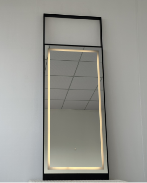 Led Mirror Factory Customized Hotell Ceiling Hanging Led Mirror With Seam Stainless Steel Frame