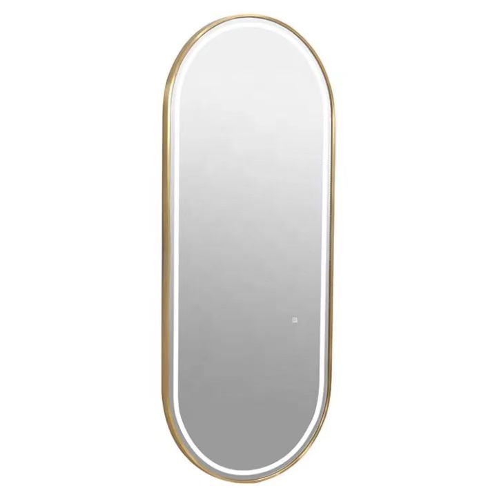 Decorative Mirror Mkae up Hair Salon Led Lighted Station  Furniture Wall Standing Mirror
