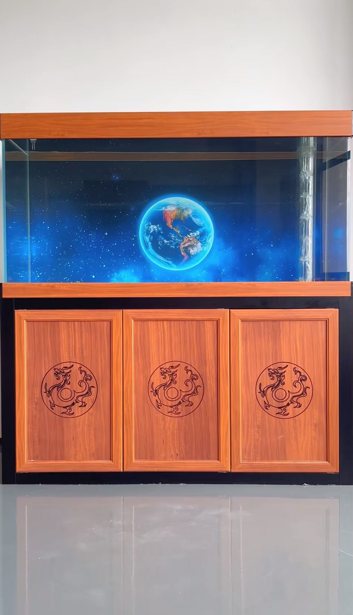 Ultra White Glass Fish  Tank Standard Cabinet Bottom Filter  Aquarium Fish Tank