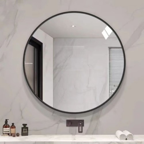 Round Aluminium Alloy Framed Home Decor Big Wall Mounted Bathroom Gold Round Mirror