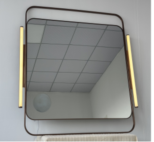 High Quality Rectangle Decorative Wall Mirror with Shelves Wholesale Home Decor Bathroom DINGJU Mirror